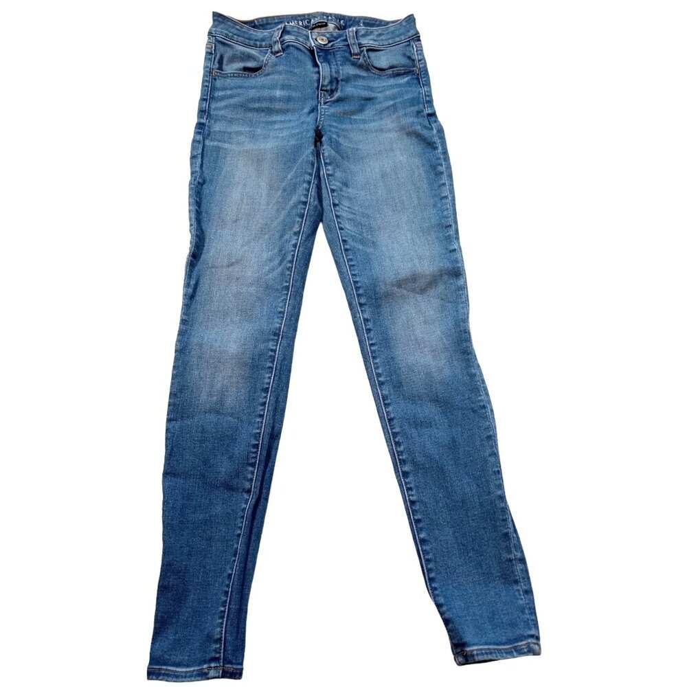 American Eagle Next Level Stretch Skinny Jeggings Denim Womens Size 4 Regular